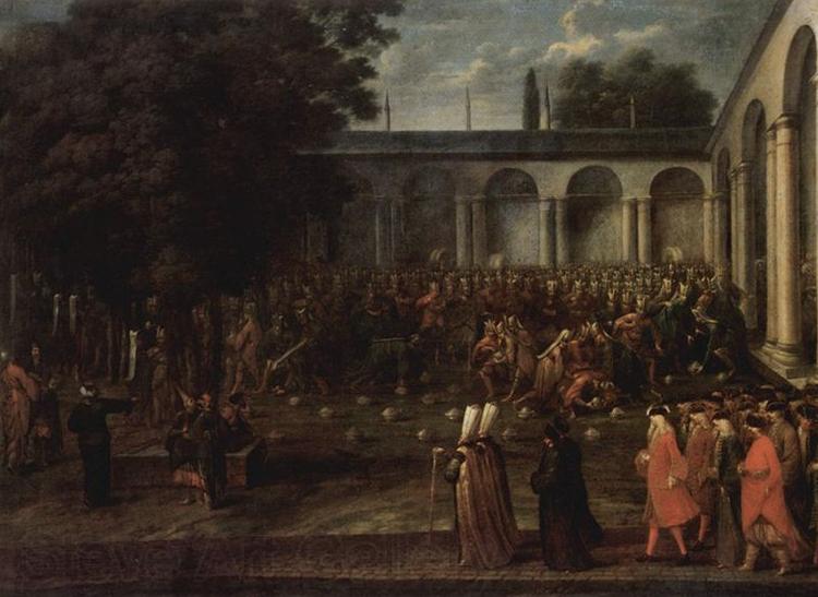 Jean-Baptiste Van Mour Der Gesandte Cornelis Calkoen begibt sich zur Audienz beim Sultan Ahmed III. Norge oil painting art
